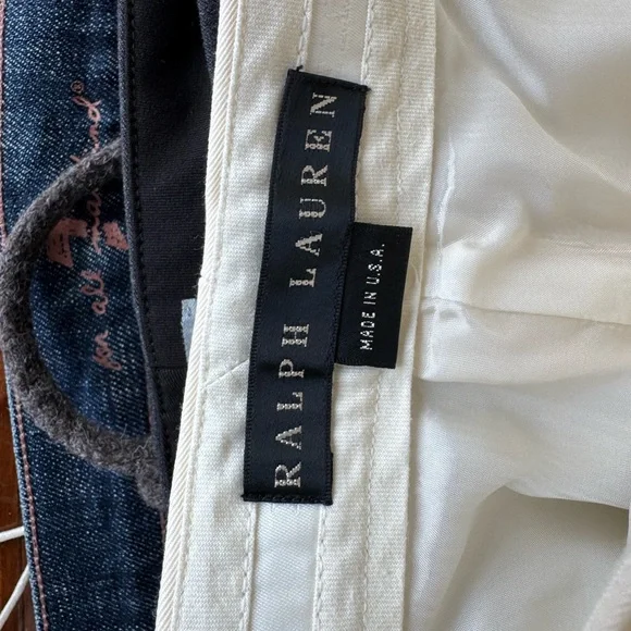 Ralph Lauren Cream Straight-Leg Trousers - Picture 4 of 7